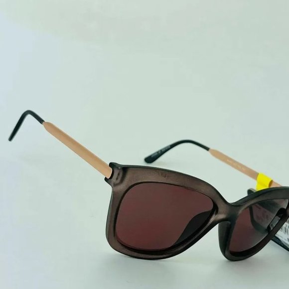 SG00284 Foster Grant Polarized Maxblock Rose Gold Cat-Eye Matte Brown Womens - Picture 4 of 8